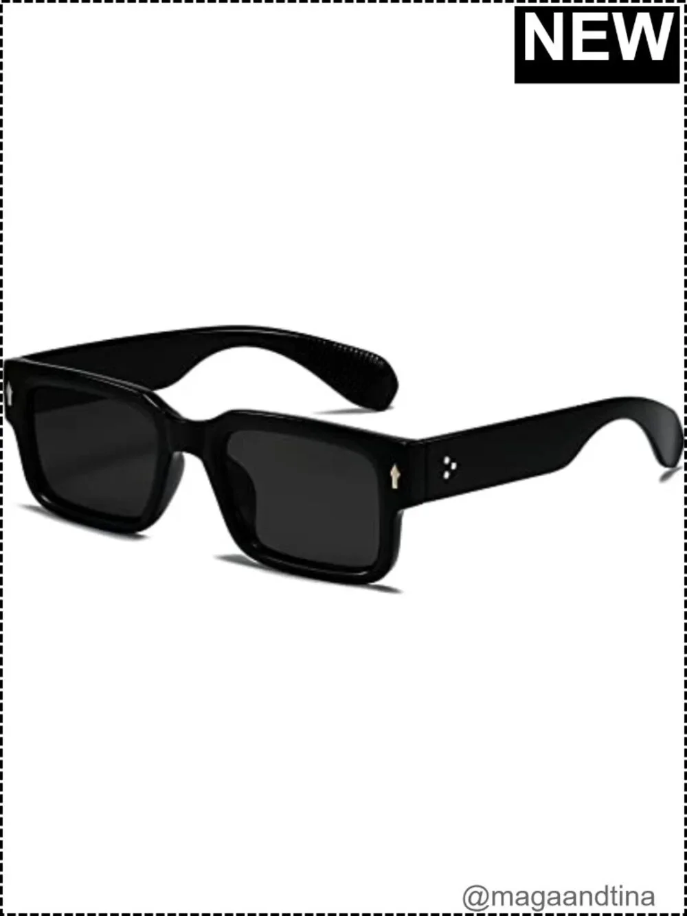 Chunky Square Frame Sunglasses UV400 Protection for Women Men